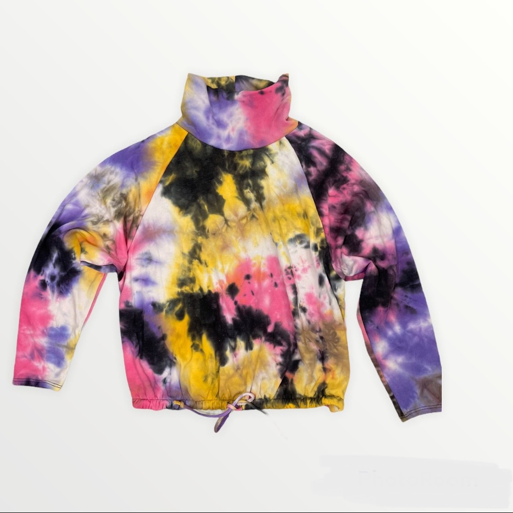 Lush Pink Yellow Purple Turtle Neck Style Pullover